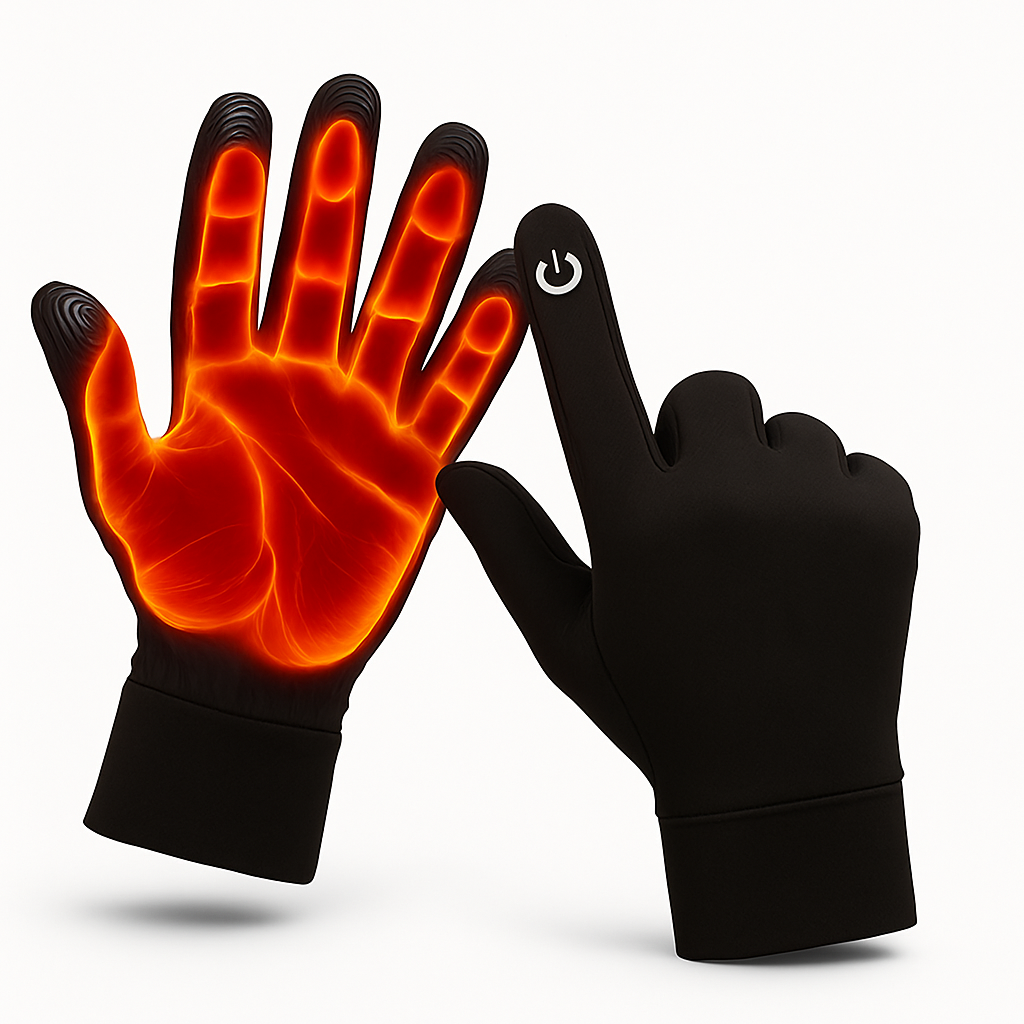 HeatGuard™ Premium Heated Winter Gloves – Waterdicht, Touchscreen & 3-Laags Warmtebescherming